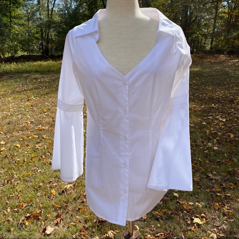 TYLER BOE NEW NWT TOP BLOUSE WHITE BELL SLEEVE Size 4